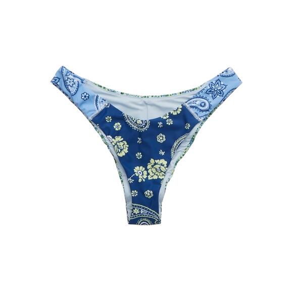 NWT! Aerie Super High Cut Cheekiest Bikini Bottom in Jeweled Blue - Size Small - Picture 4 of 9
